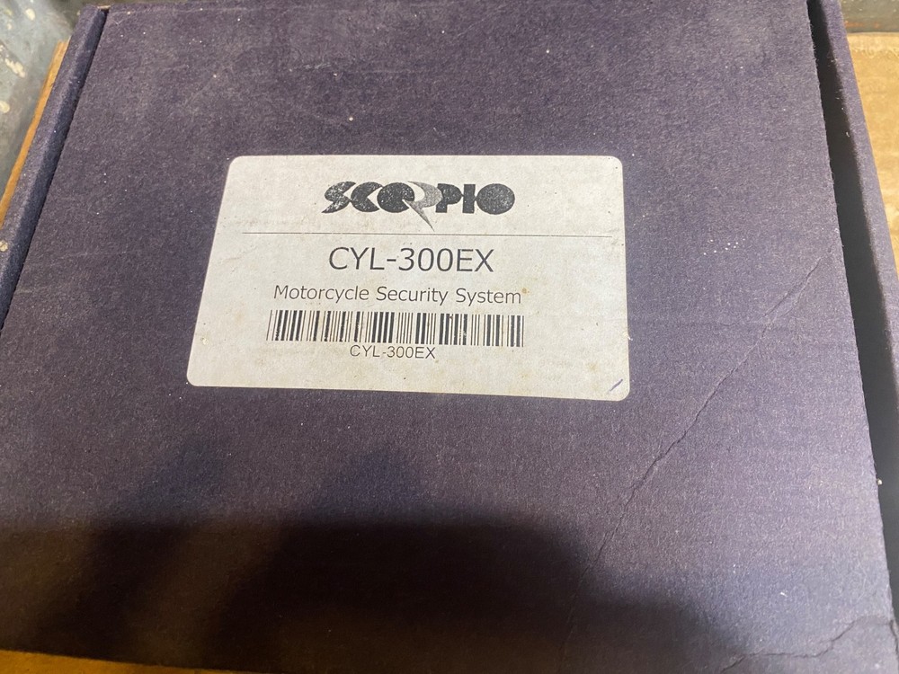 SCORPIO CYL-300EX Motorcycle Alarm System w/Remote, pager, + Perimeter sensor.
