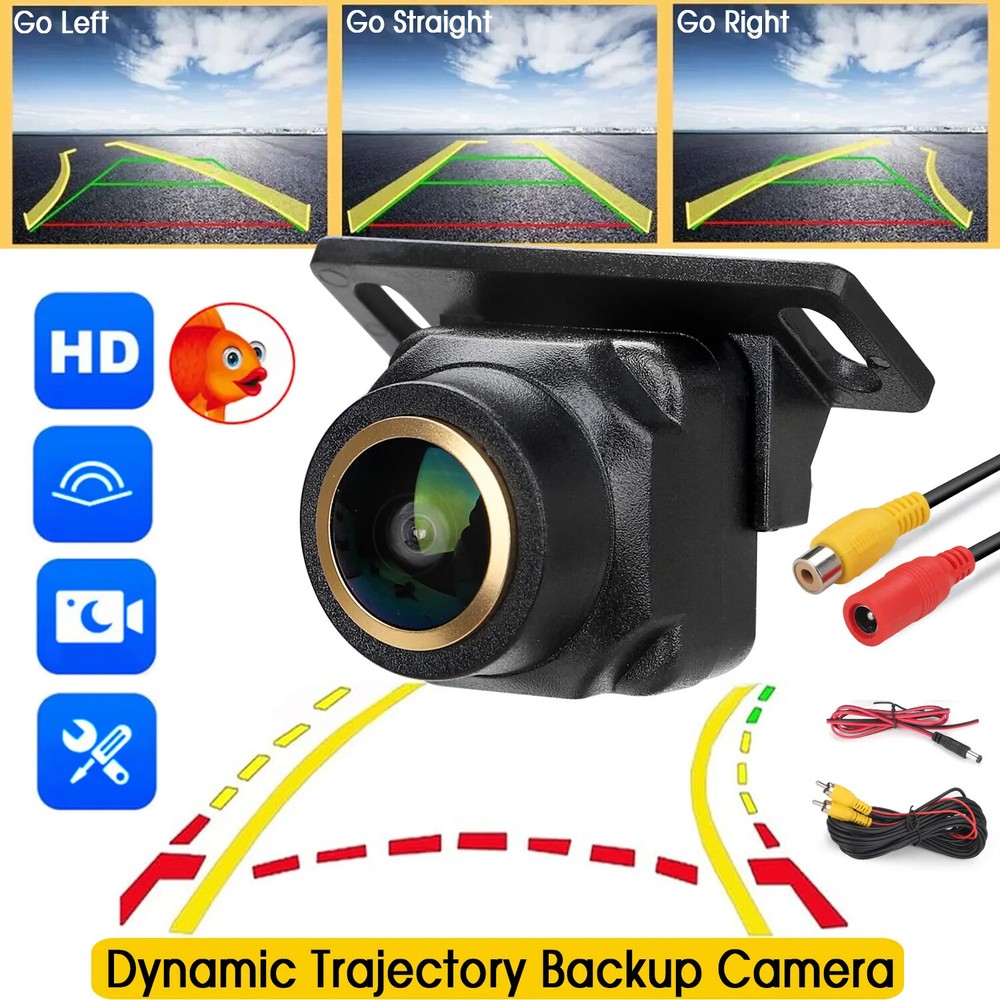 Dynamic Trajectory Backup Camera HD 170° Wide Angle Full Color Night Vision