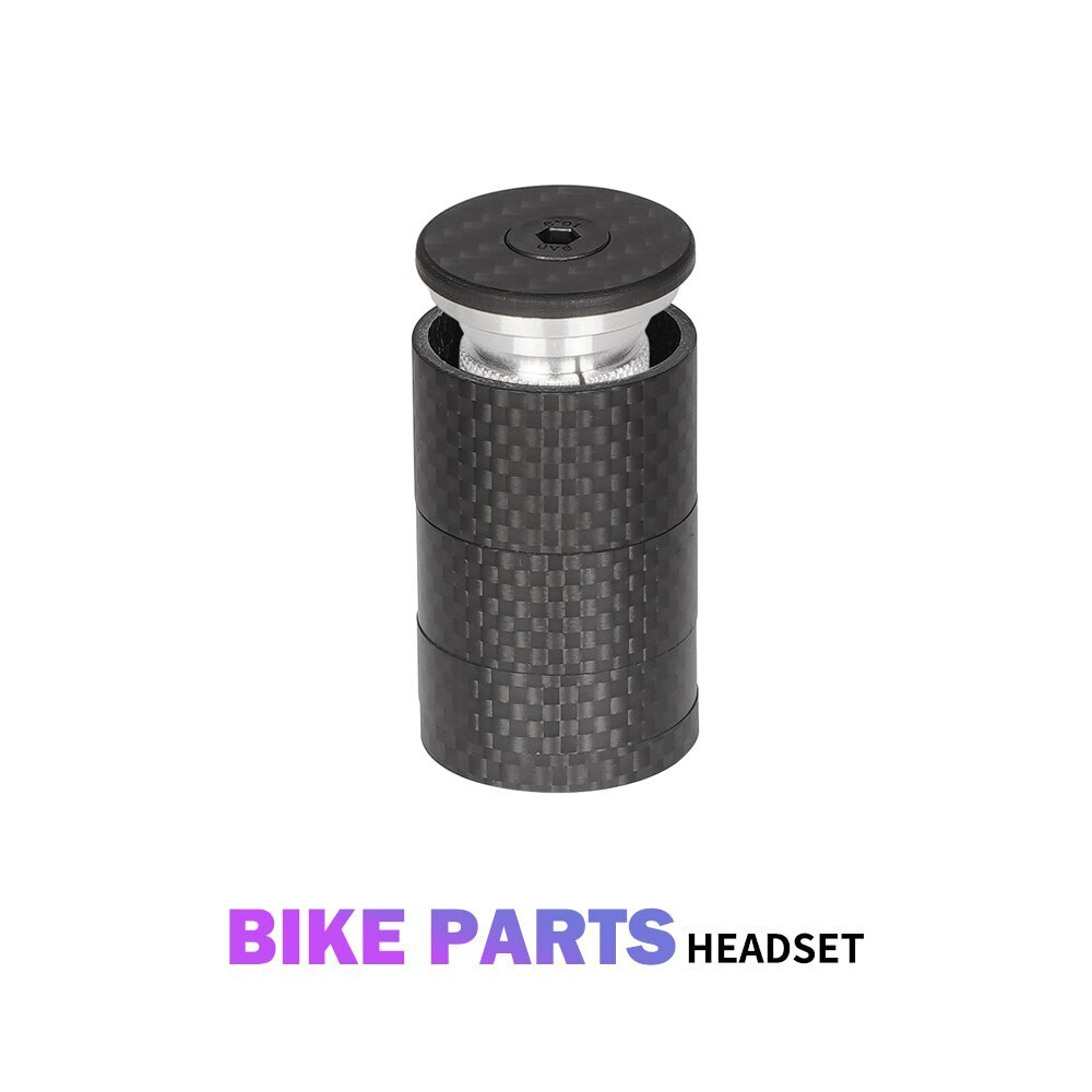 Bicycle Headset Expander + Carbon Top Cap Spacers for 28.6mm Stem 1 1/8" Fork