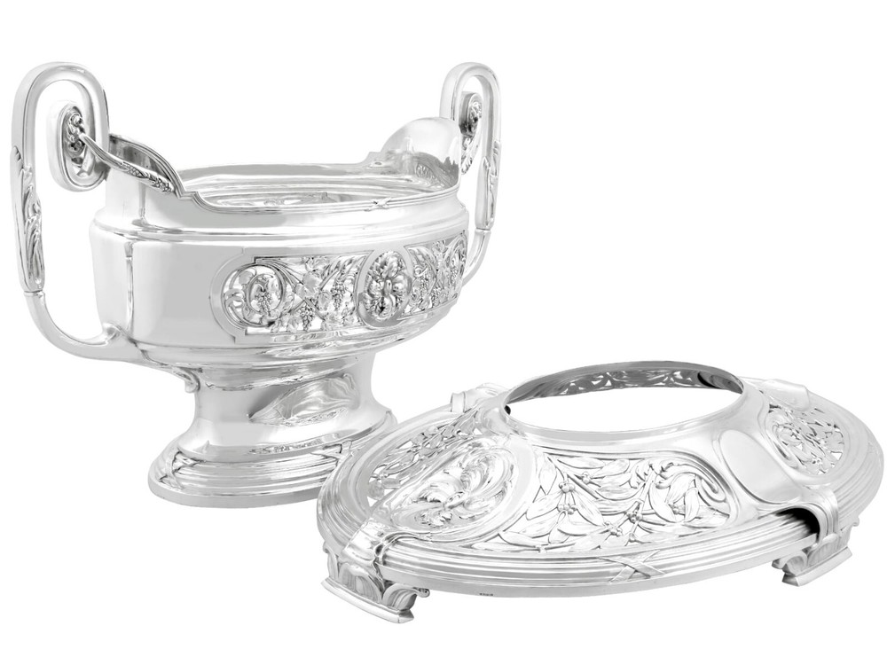 Antique Art Nouveau German Silver Centrepiece
