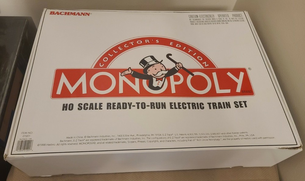1998 Bachmann Monopoly HO Scale Train Set New In Box
