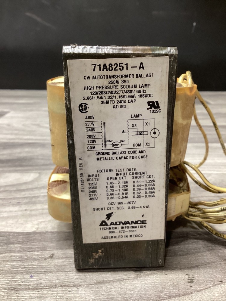 ADVANCE, 71A8251-A, Ballast Kit. #117D122PR5*SI
