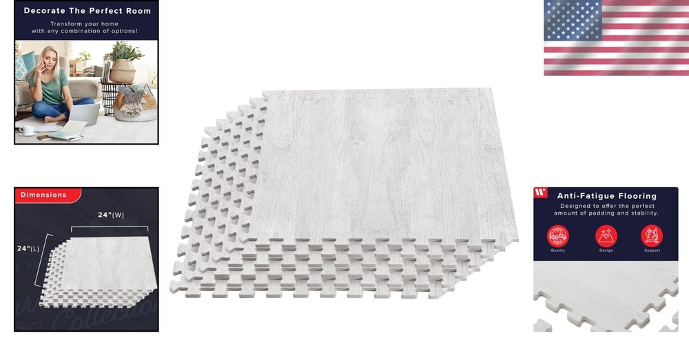 Printed Foam Floor Mats – Safe, Durable, Multi-Purpose Flooring (24 ft²)
