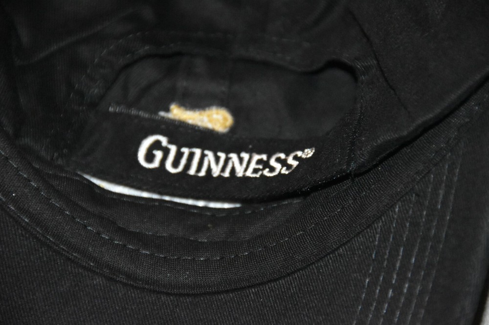 Promo Guinness Logo Baseball Dad Hat Cap Adjustable Hook Loop Beer Irish Black