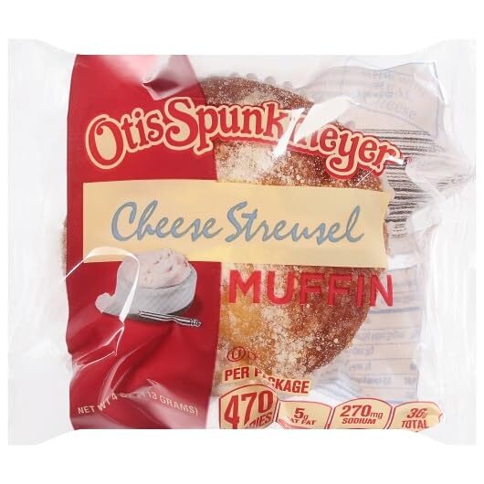 Otis Spunkmeyer Cheese Streusel Muffins Individually Wrapped, 4 Ounce, 24 Count
