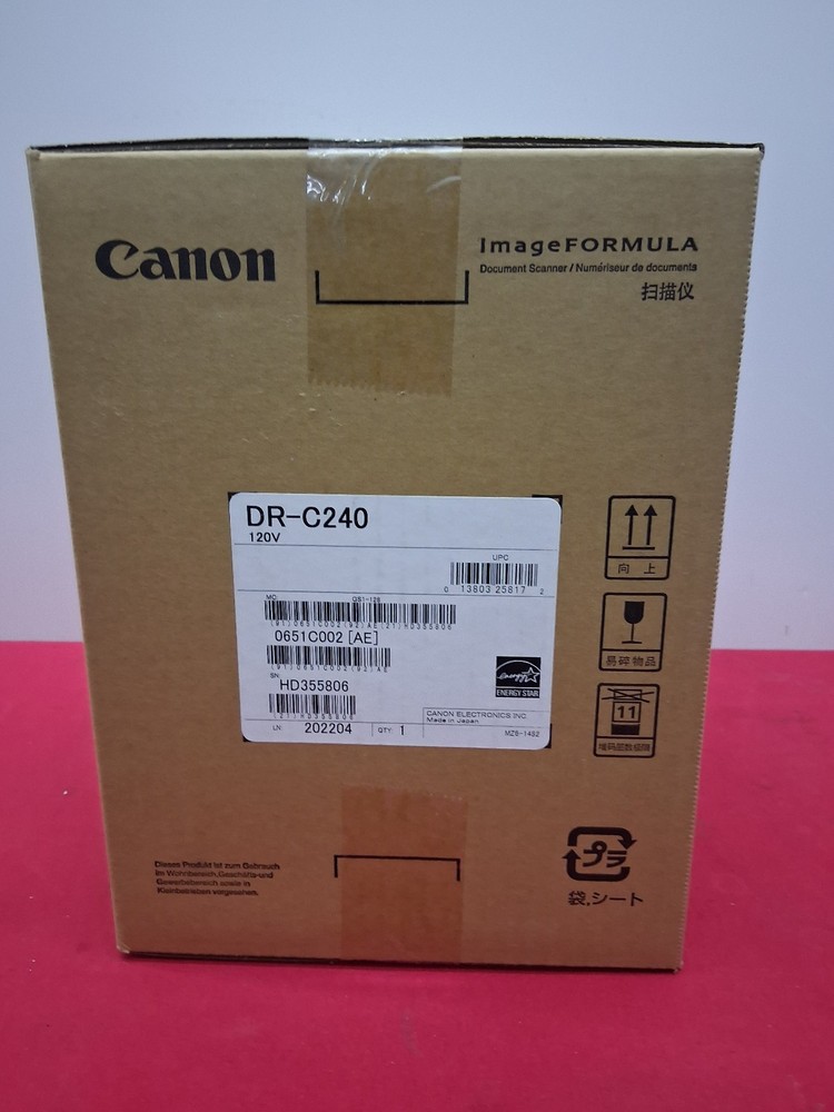 Cannon DR-C240 IMAGE FORMULA DOCUMENT SCANNER BRAND NEW