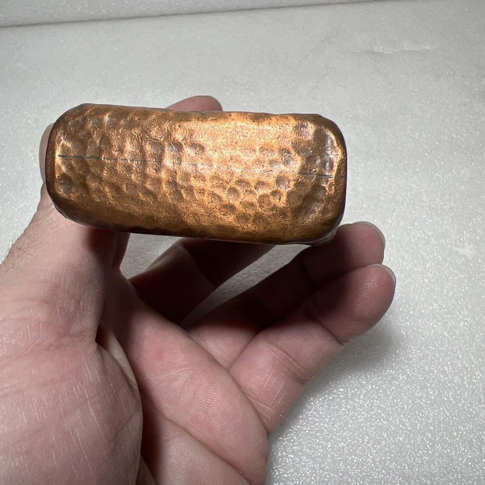 ANTIQUE AESTHETIC GORHAM HAMMERED COPPER CIGARETTE CASE BOX HINGED LID