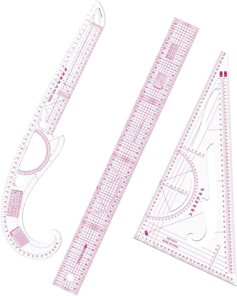7pc French Curve Ruler Set for Sewing, Tailoring, & Pattern Making Tools