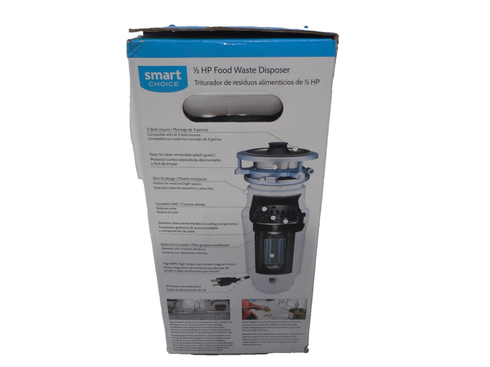 Smart Choice - 1/2HP Corded Garbage Disposal - White (SC05DISPC1)
