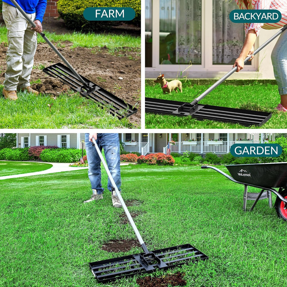 Lawn Leveling Rake, Levelawn Tool, Heavy Duty Effort Saving Lawn Level Tool, Ste