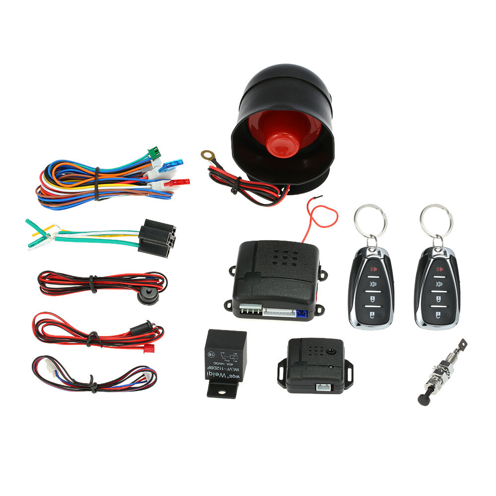 Car Alarm Remote Start Keyless Vehicle Security System 2 Remote Controller R2I1