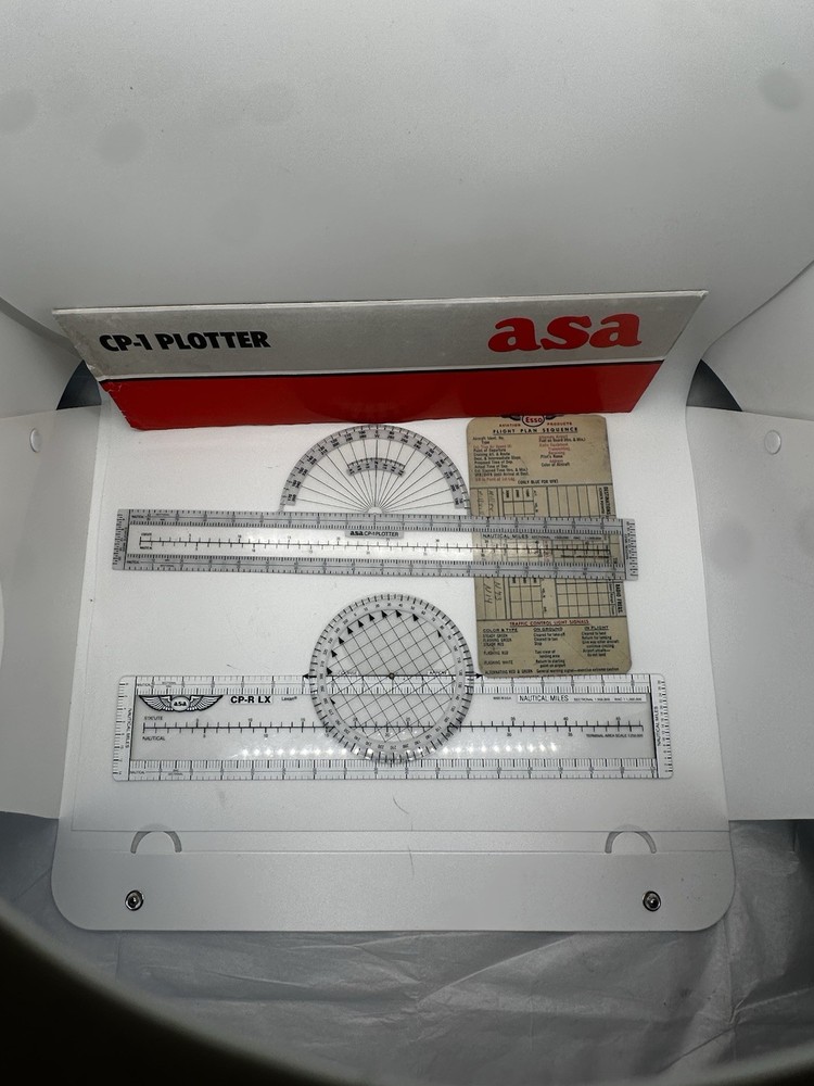 (3) Aviation Tools ASA Brand CP-R LX & CP-1 PLOTTER & Flight Plan Sequence Card