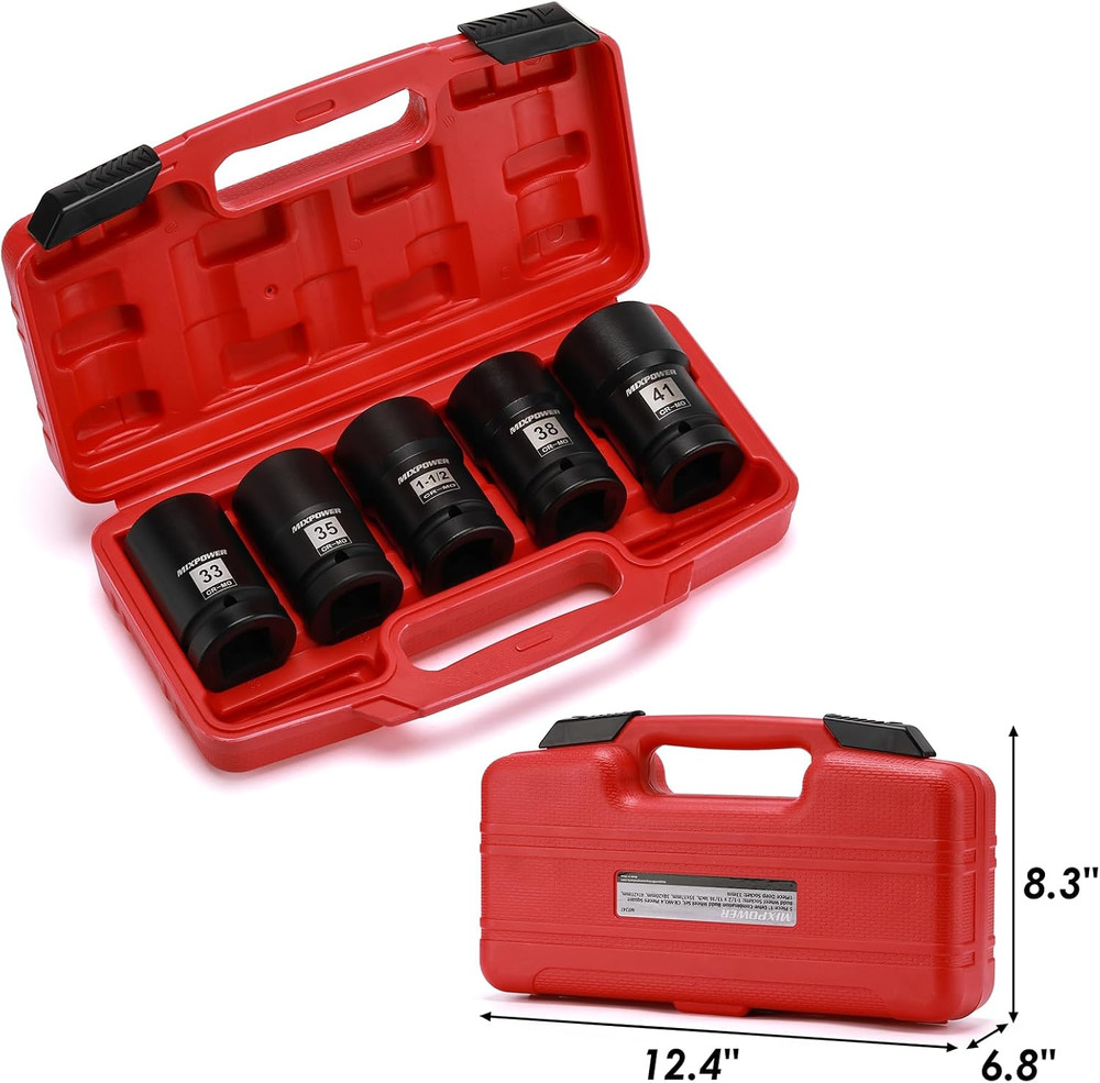 1" Drive Budd Wheel Impact Socket Set 5PCS