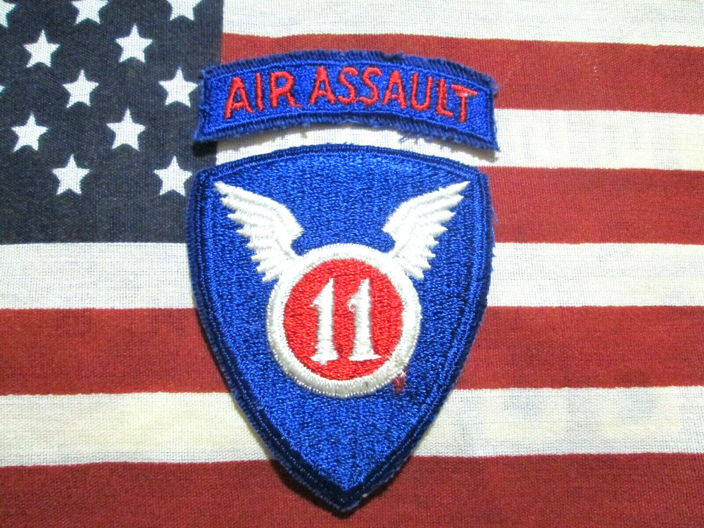 11th AIR ASSAULT DIVISON TEST PATCHES ORIGINAL 1964 PATCH C/E TWO PIECE