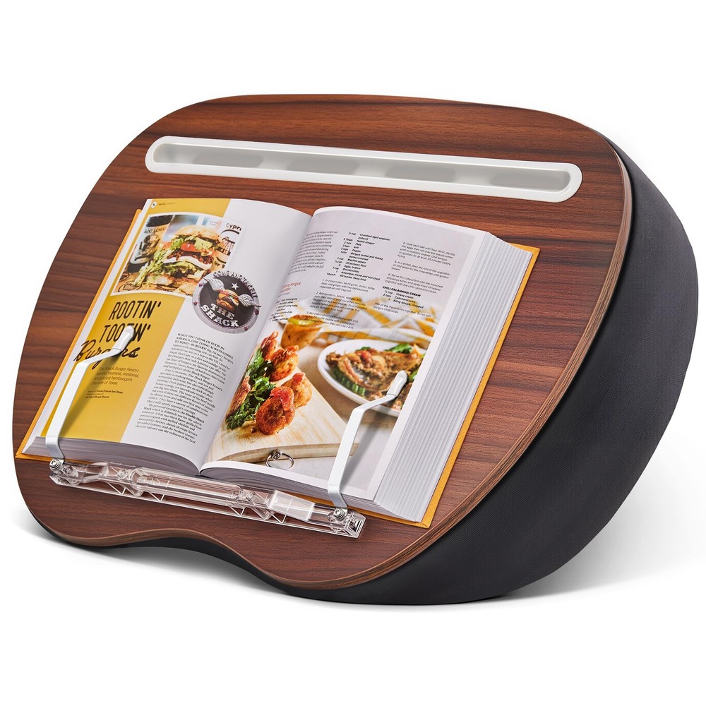 Lap Beanbag Book Stand, Hands-Free Reading Pillow Stand for Neck Support, Com...