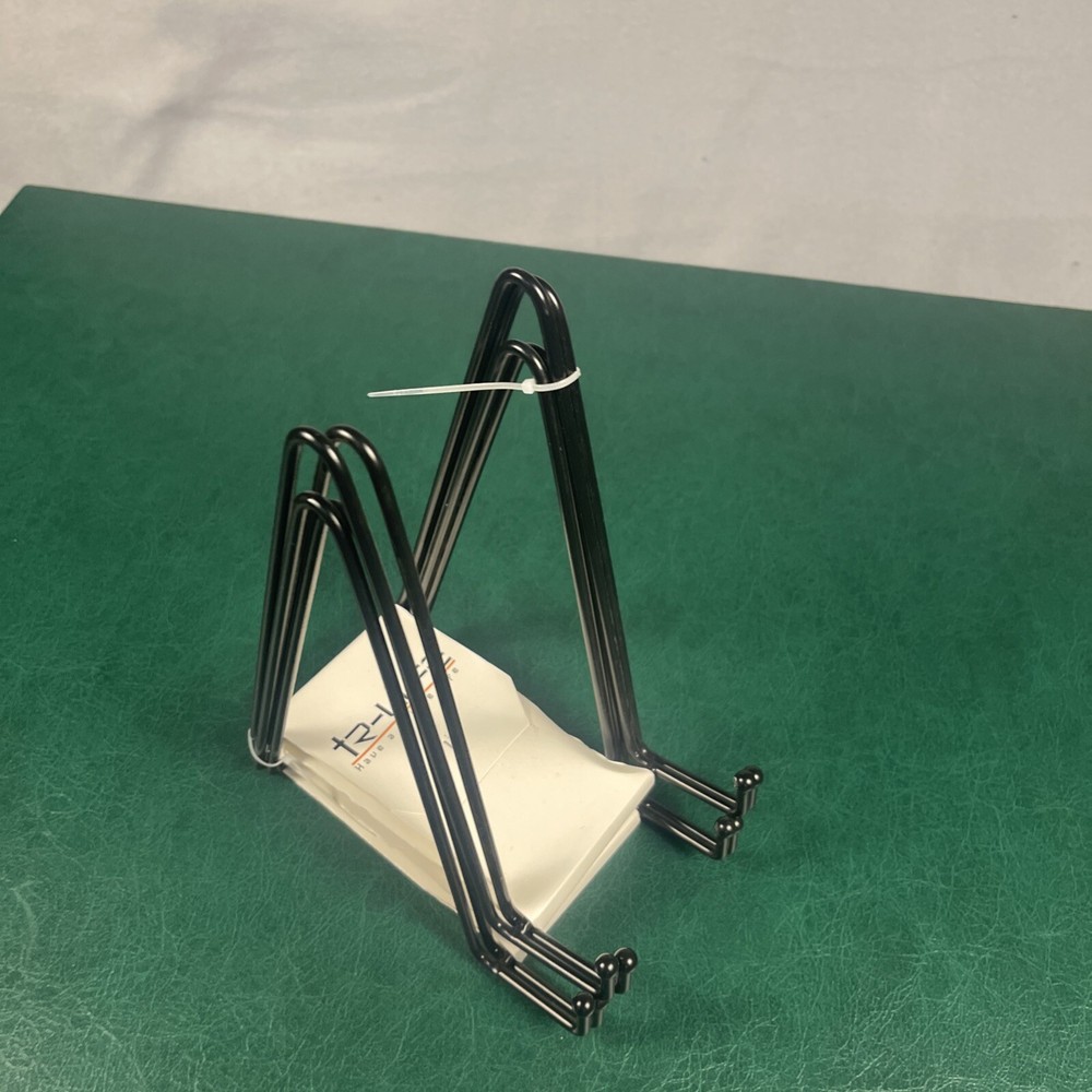 Plate Stand Display Metal Black 9”