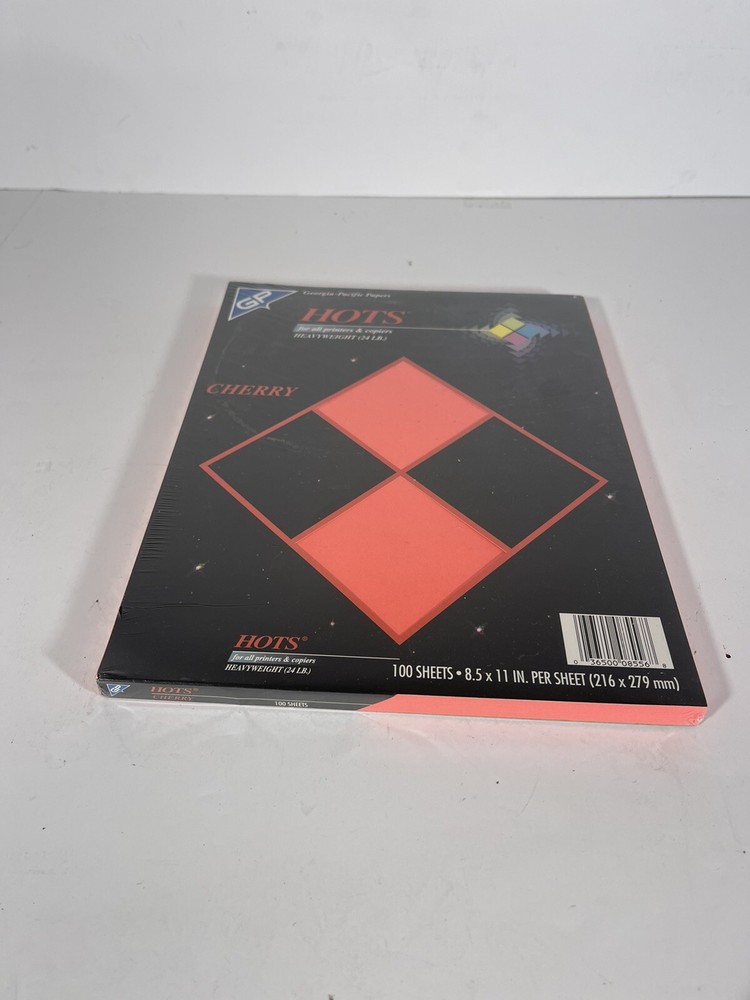 2 Pack (200 Sheets) Bright Fluorescent Neon Paper Print Signs Mango Red & Cherry