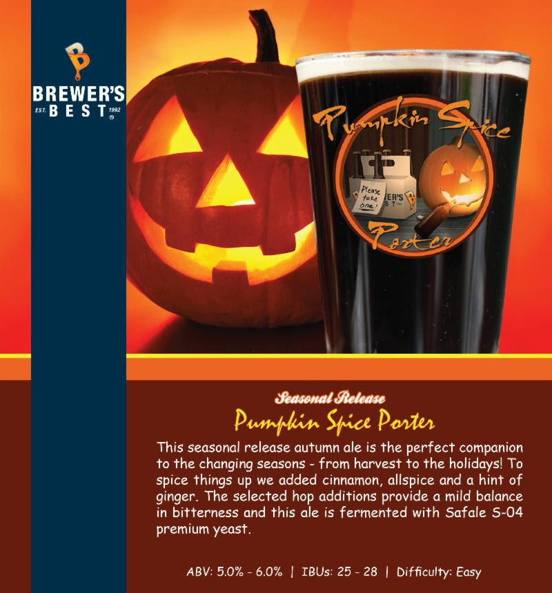 Brewers Best Pumpkin Spice Porter Beer Ingredient Kit