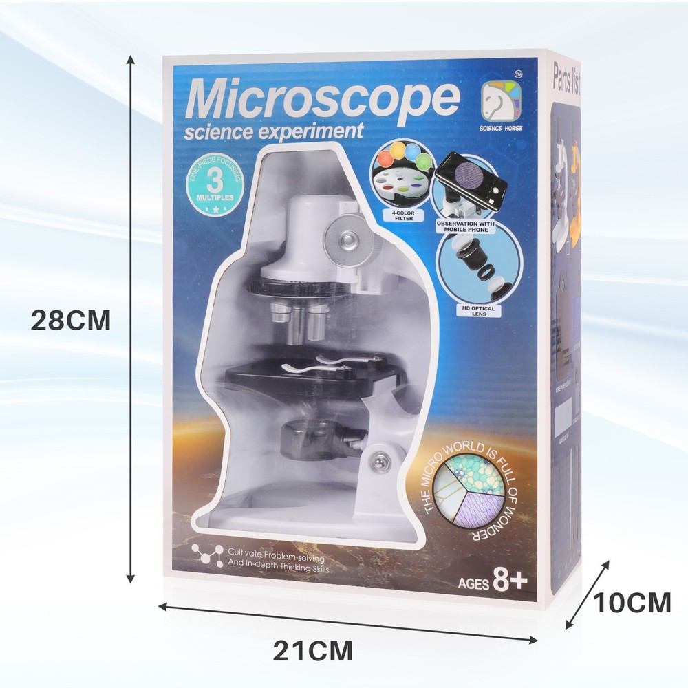 Microscope Kit for Kids 200X-/1200X High-Power Compound Microscope STEM Learning