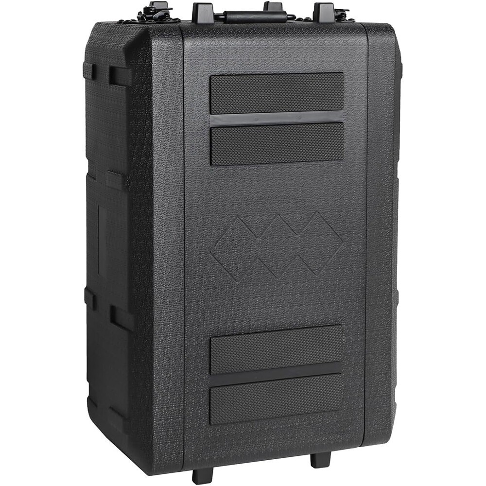 2U Rack Case 19" Solid Waterproof Dustproof Flight Case 2 Space Shock Mount Rack