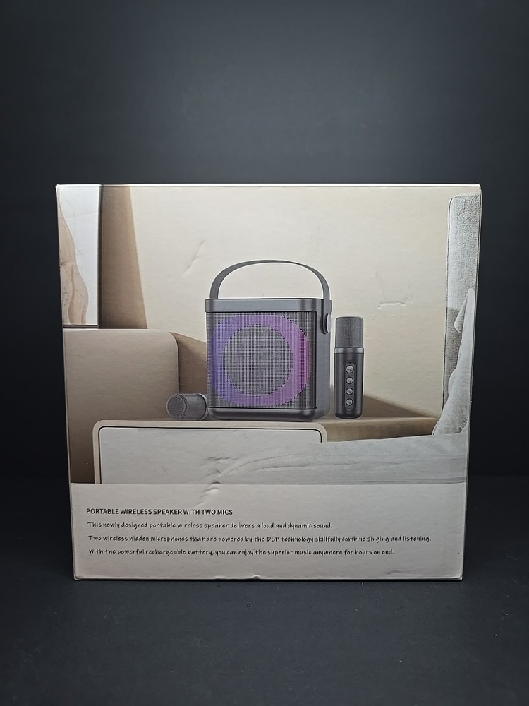 Bluetooth Karaoke Speaker with Two Wireless Microphones