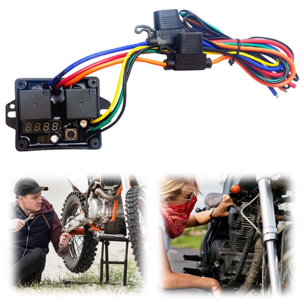 12V/24V Digital Electric Radiator Fan Controller Switch Kit with Adjustable USA