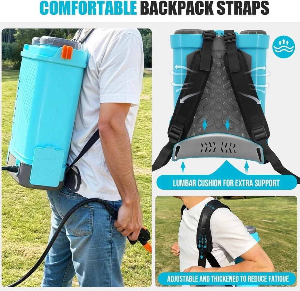 SideKing Battery Powered Backpack Sprayer 4 Gallon, 0-100 PSI Adjustable Pressur