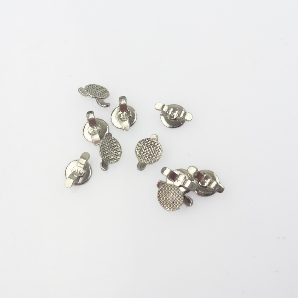 10PCS Dental Orthodontic Lingual Buttons Bondable round/rectangular Mesh Base
