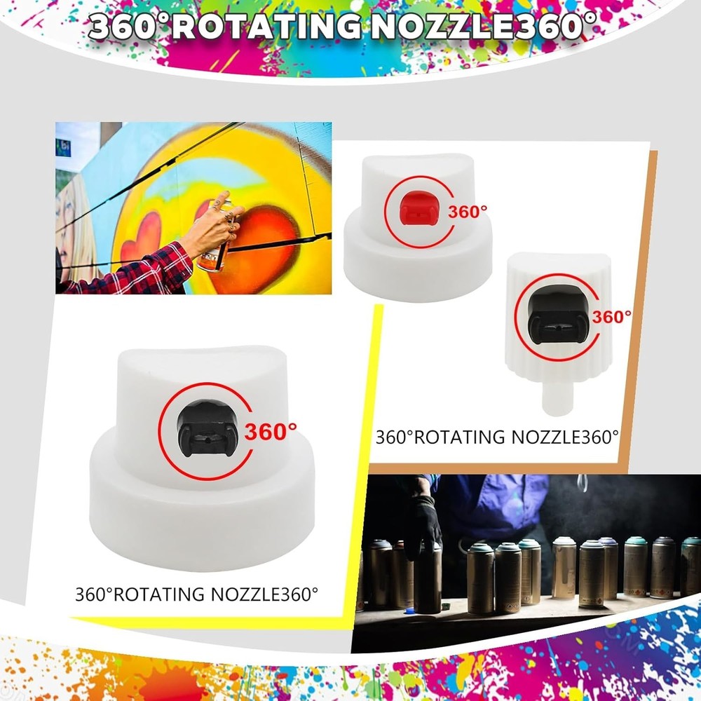 30 High-Density Nozzles for Spray Cans - Transform Your Art Projects Today