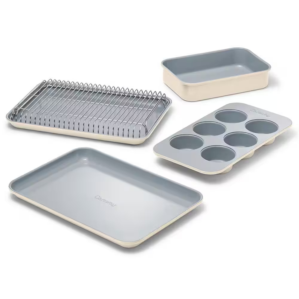 Mini 6 Piece Cream Bakeware Set with Storage