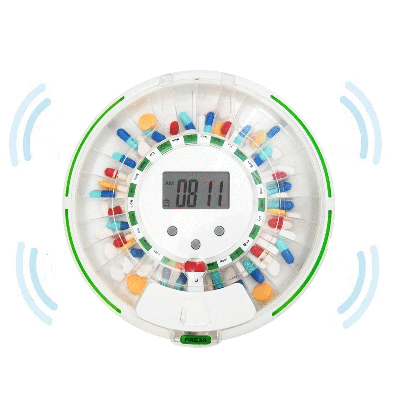 Automatic Pill Dispenser - Locking - Alarming - Up to 28 Day Schedule