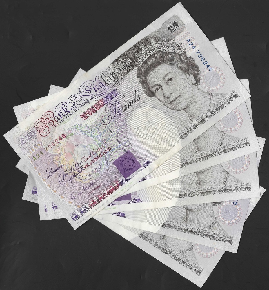 B358 GILL 1991 TWENTY POUND £20 BANKNOTE  - SELECT YOUR NOTE