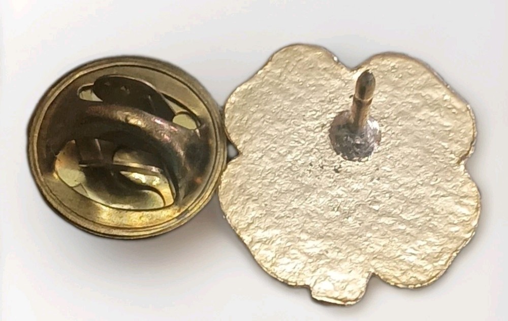 Vintage 4H Four Leaf Clover Enamel Lapel Pin Pinback
