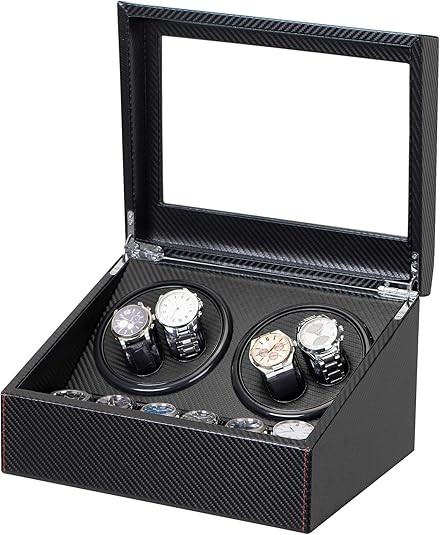 4+6 Automatic Rotation Watch Winder Box Storage Case Self Winding Display Box