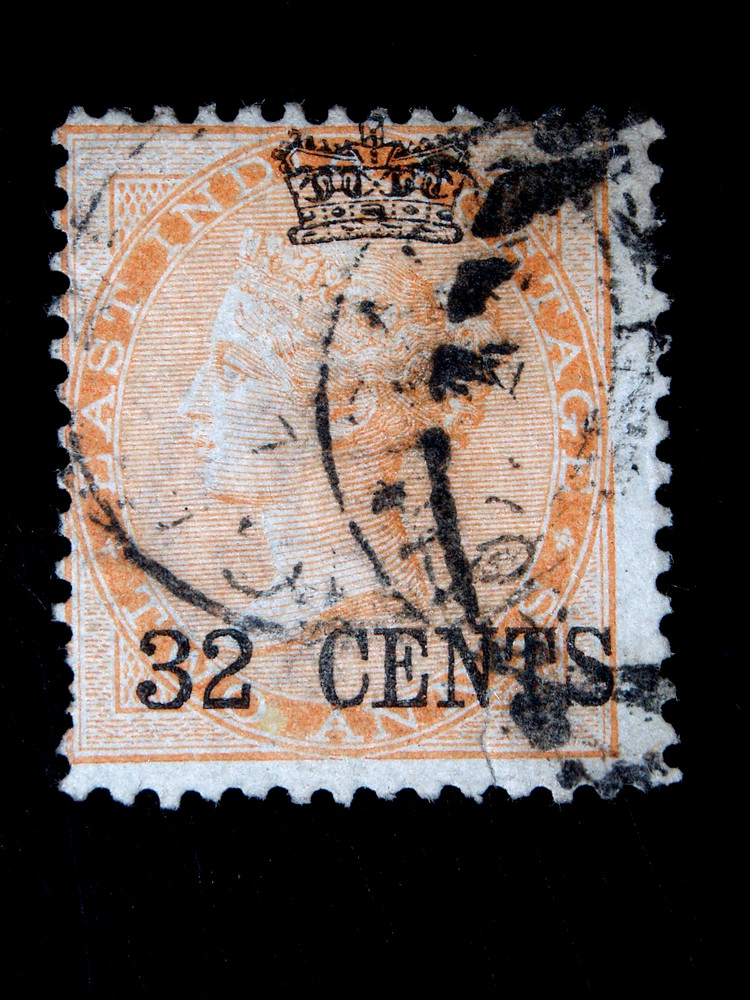 STRAITS  SETTLEMENTS  1  USED  STAMP  SC # 9