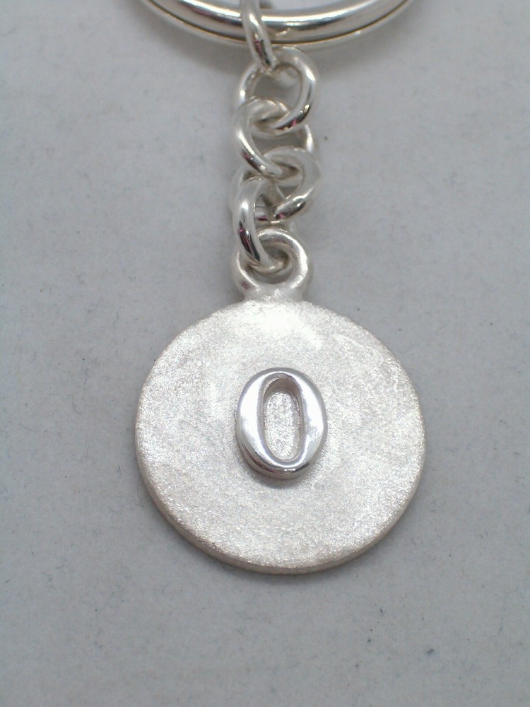 Keychain with letter - O - 925 Silver - initial - alphabet - breeze -