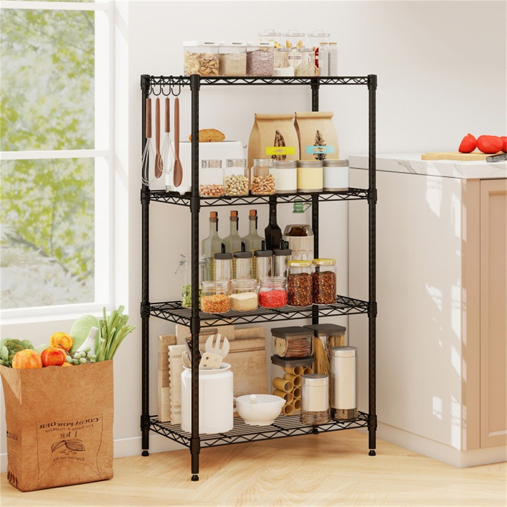 4-Tier Heavy-Duty Metal Wire Shelving