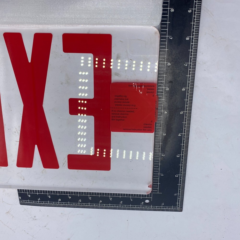 RED EXIT SIGN PANEL 6" SIGN PANEL SCRATCHED 7"x6" ⭐