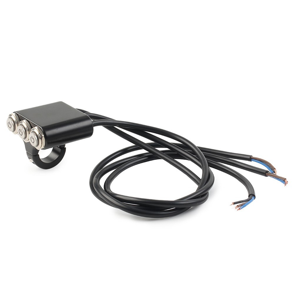 22mm 7/8" Push Button On/Off Headlight Fog Light Handlebar