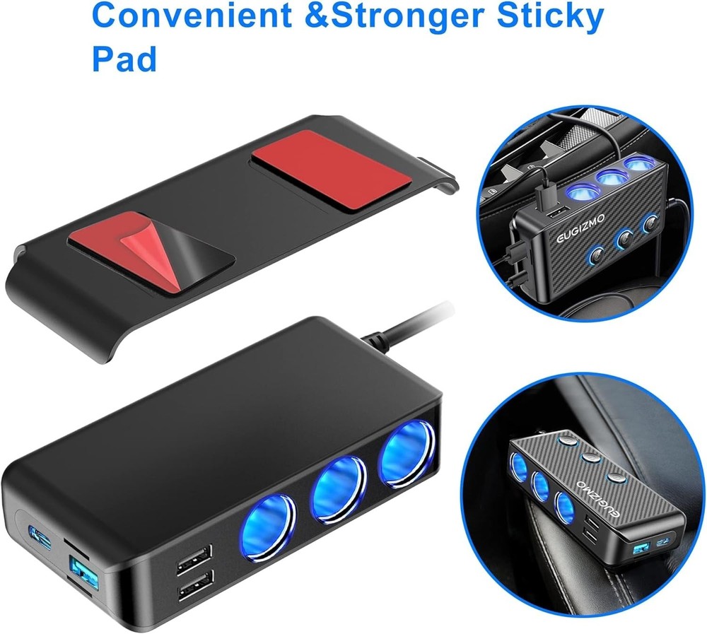 Upgraded 8-in-1 Cigarette Lighter Adapter