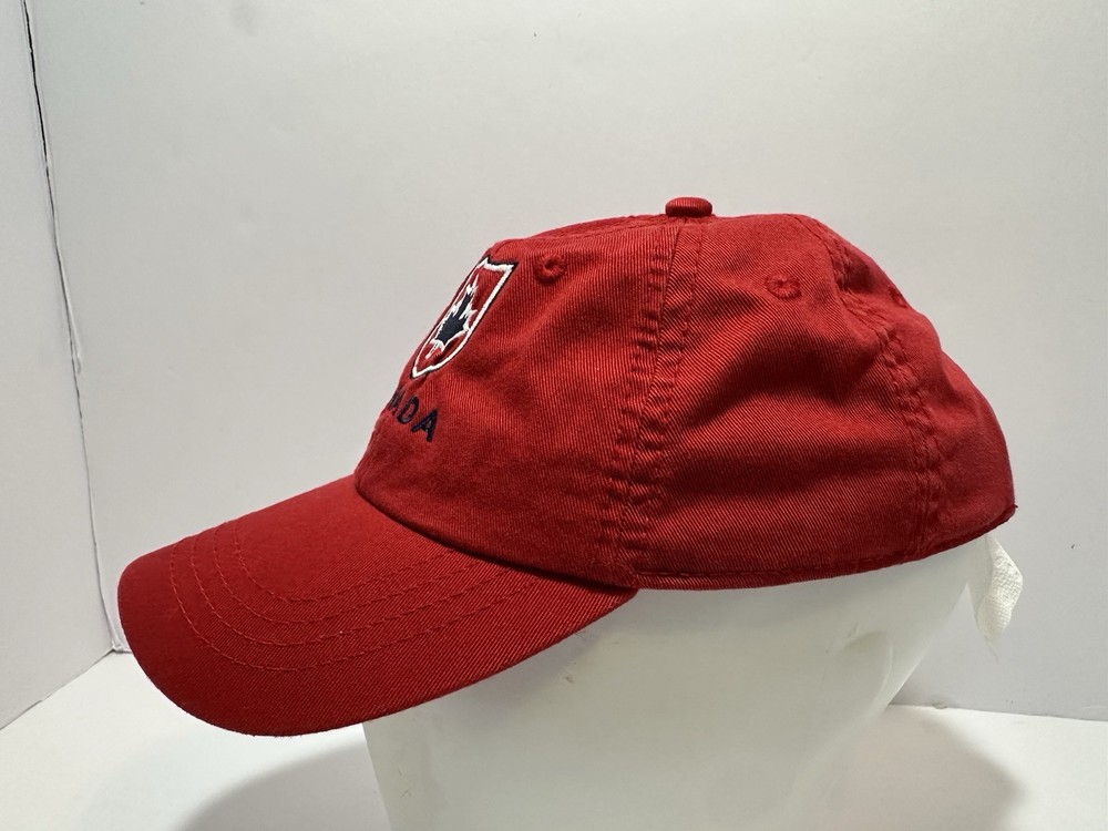 Canada Maple Leaf Red Hat Cap Embroidered Logo Strapback For Kids