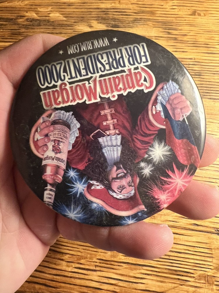 2000 CAPTAIN MORGAN for PRESIDENT pinback button