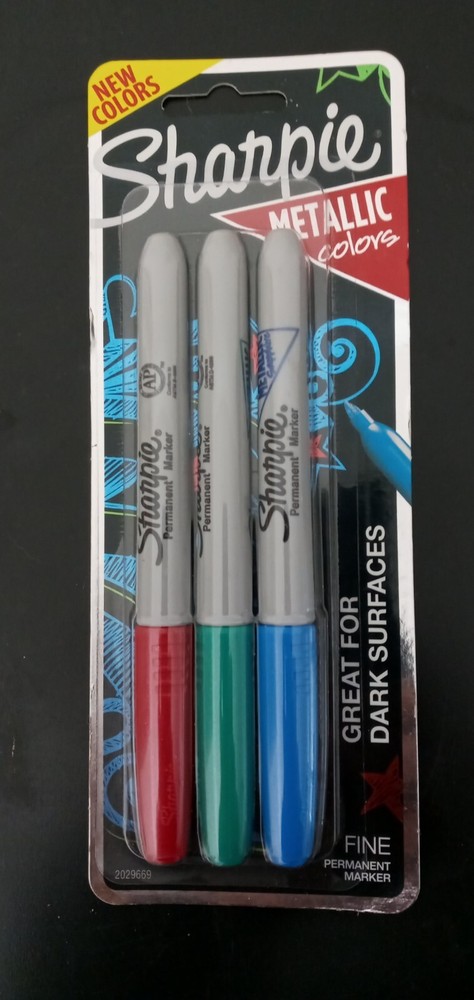 Sharpie Metallic Permanent Markers 3pk