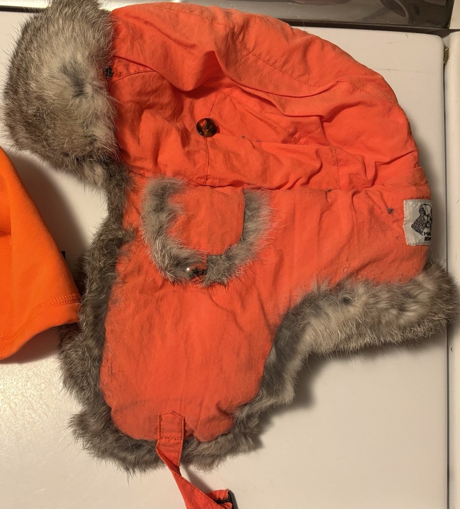 Blaze Orange Fur Bomber Hat