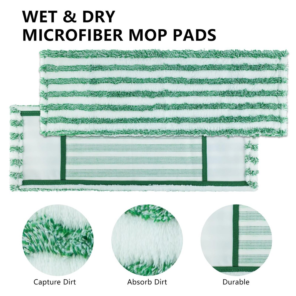 6 Pack Microfiber Mop Refills for Libman Wet Dry Multi-Surface Cleaning