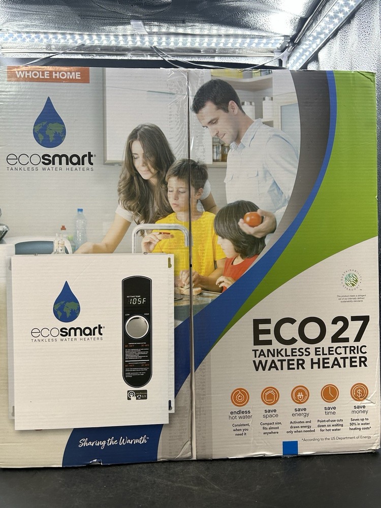 EcoSmart ECO 27 Tankless Electric Water Heater - White (READ)