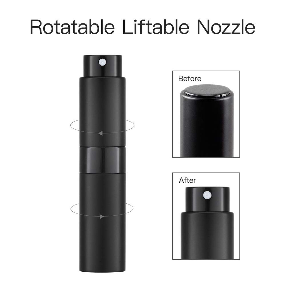 8ML Atomizer Perfume Spray Bottle for Travel, Empty Refillable Cologne Dispenser
