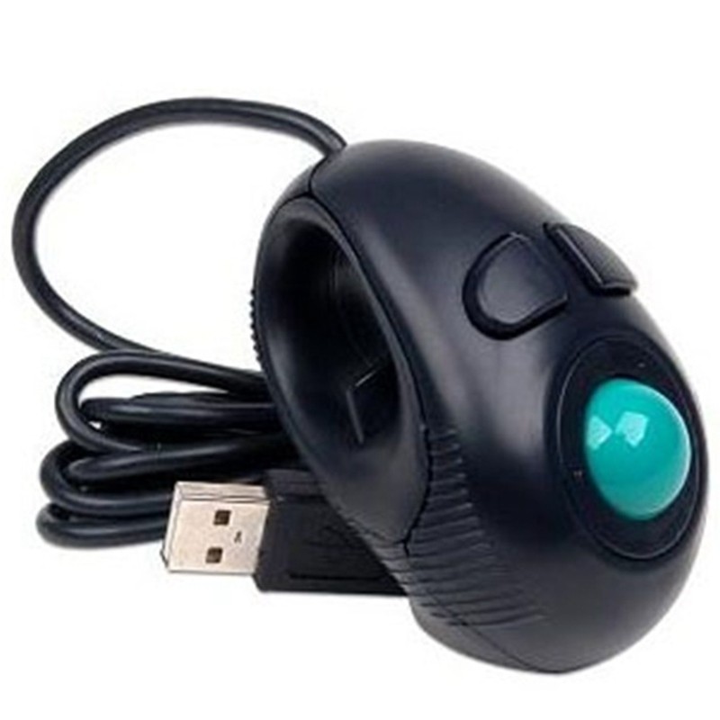 USB Wired Mouse Finger HandHeld Right/Left Handed For PC Laptop Notebook Desktop