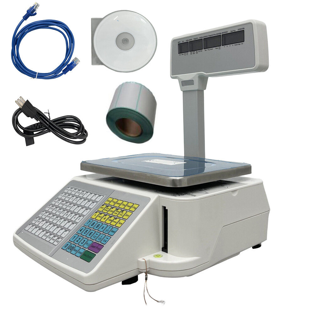 Commercial Digital Price Computing Scale 66 lbs with Label Printer (110V)