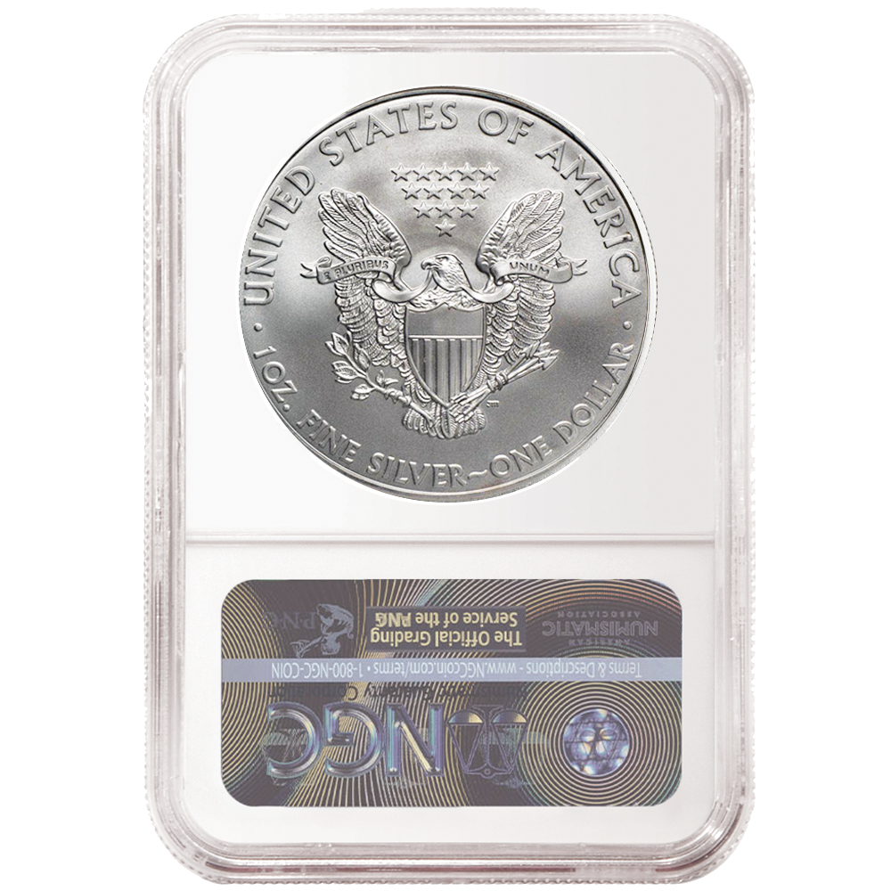 1988 $1 American Silver Eagle NGC MS69 Brown Label